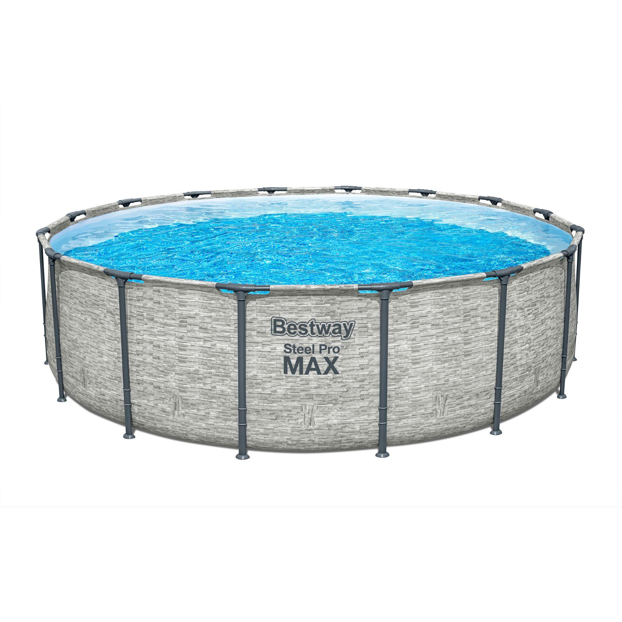 Piscina fuori terra tubolare BESTWAY grigio scuro H 1.22 x L int 4.88 x 4.82 m
