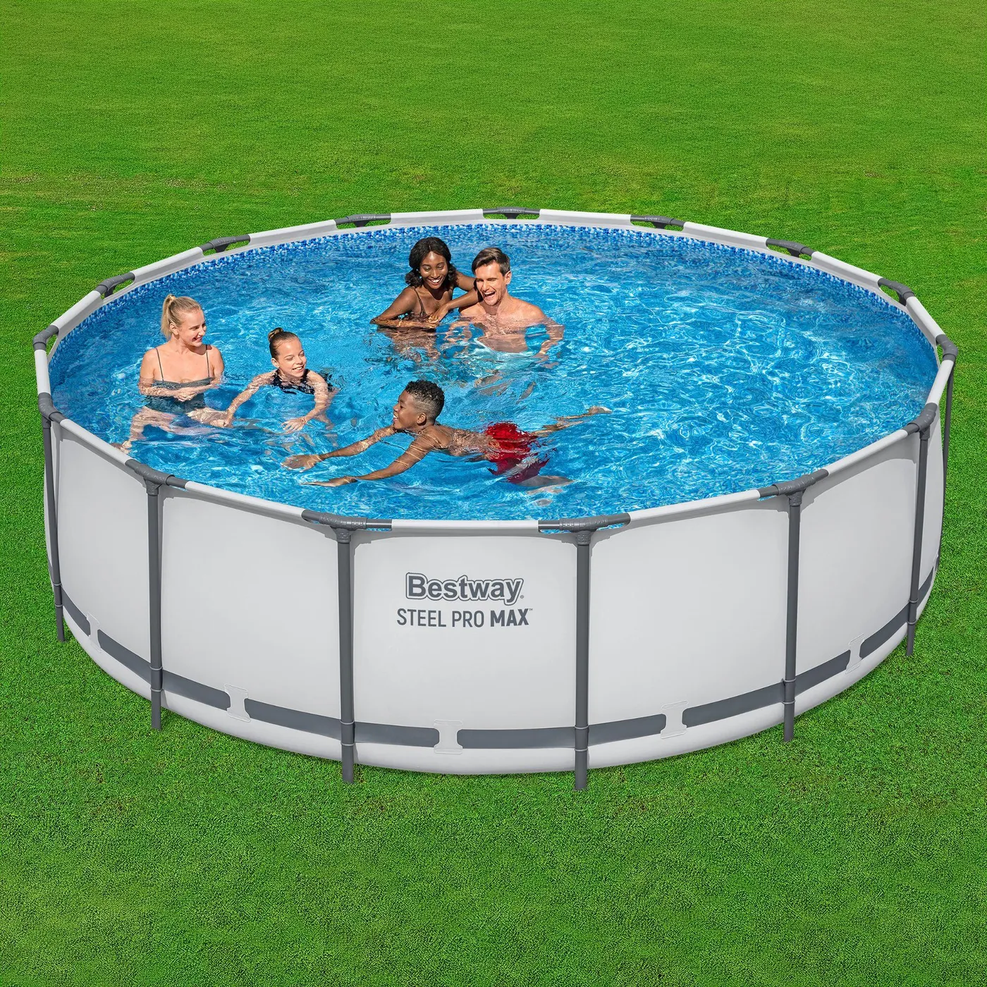 Piscina fuori terra tubolare BESTWAY grigio H 1.22 x Diametro 4.57 m 2