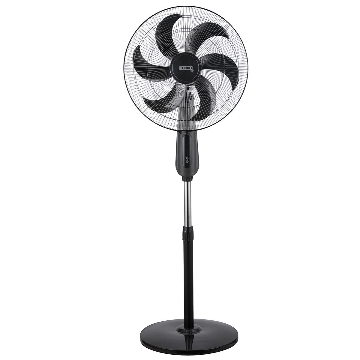 Ventilatore a piantana nero 90 W ø 45 cm 6 pale 2