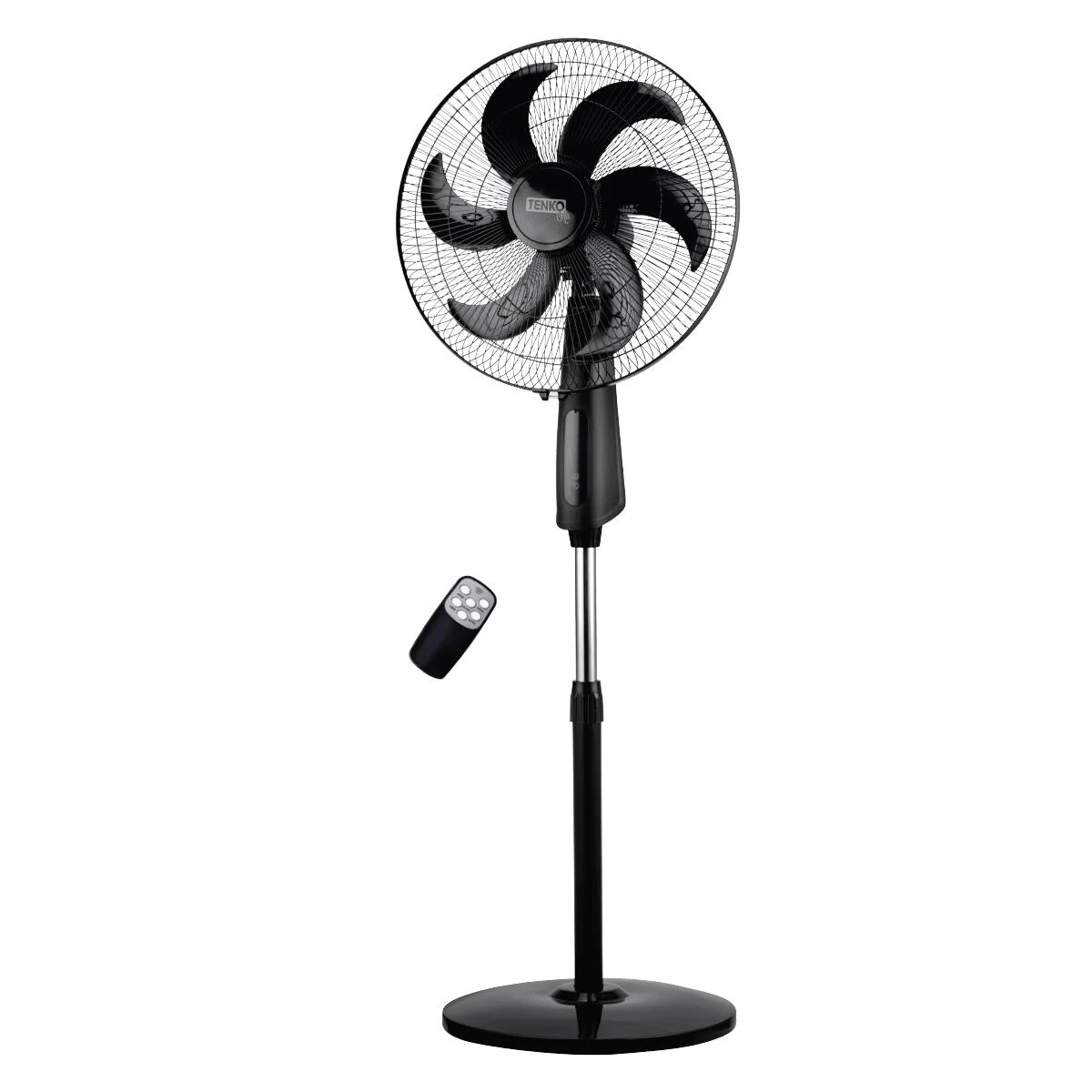 Ventilatore a piantana nero 90 W ø 45 cm 6 pale