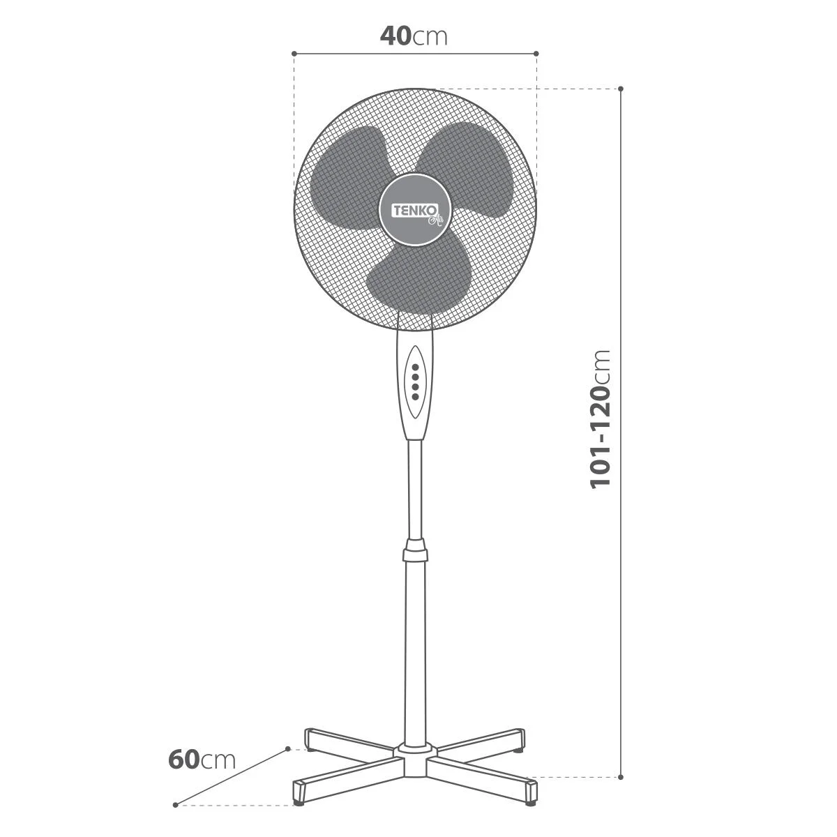 Ventilatore a piantana  Bianco 40 W ø 40 cm 2