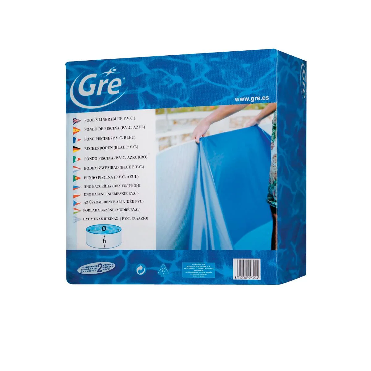 Liner blu GRE FPR551 W 550 cm x L 1.2 m, Ø 550 cm