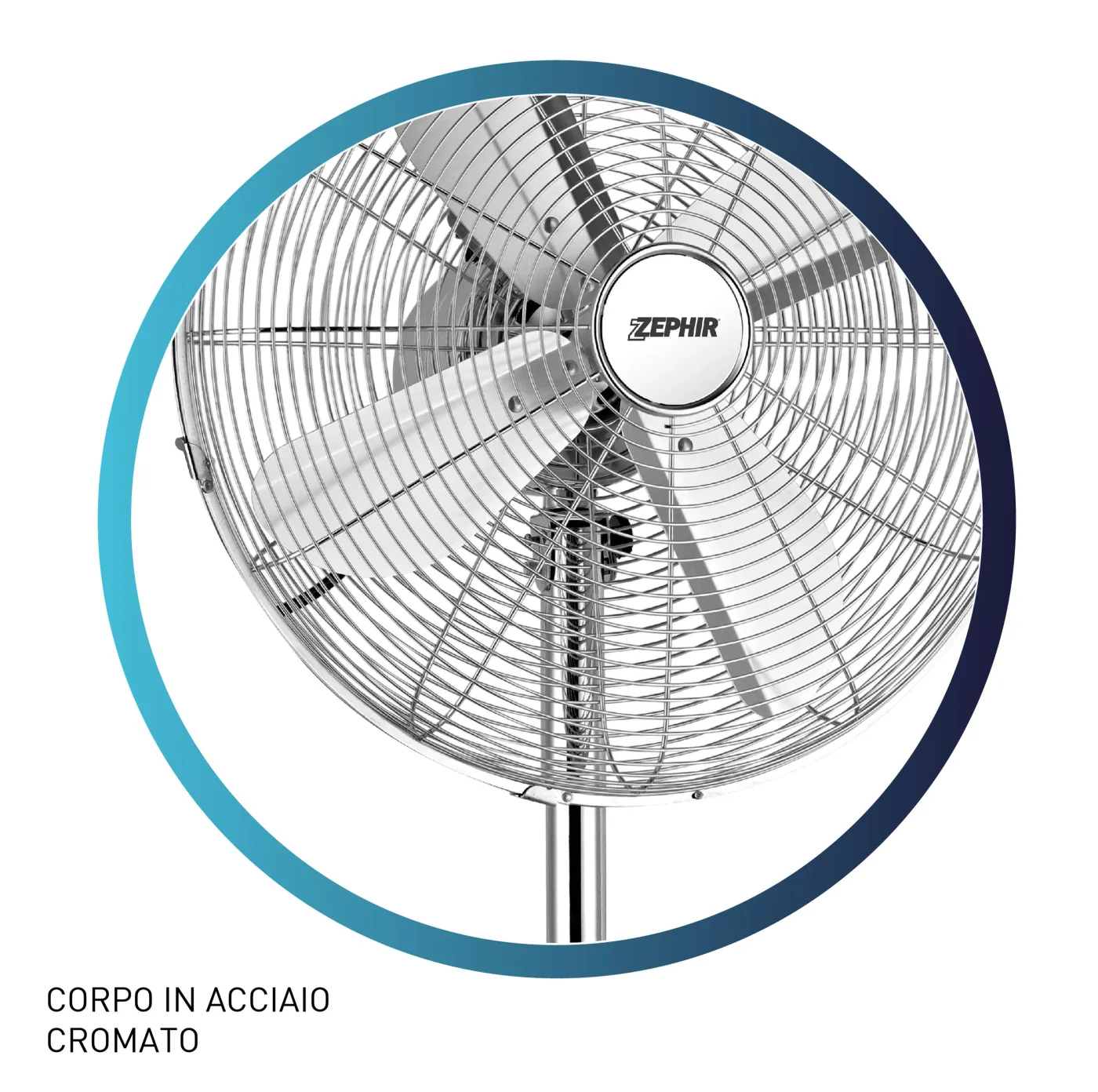 Ventilatore a piantana ZEPHIR Cromato 50 W ø 40 cm 3