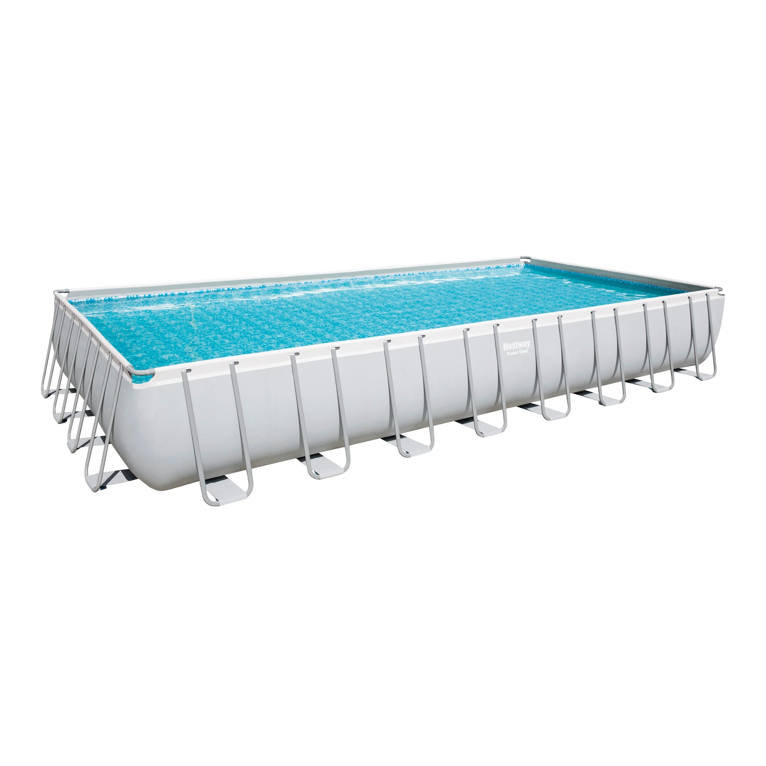 Piscina fuori terra tubolare BESTWAY Power Steel Frame grigio L int 9.27 x 4.54 m 4
