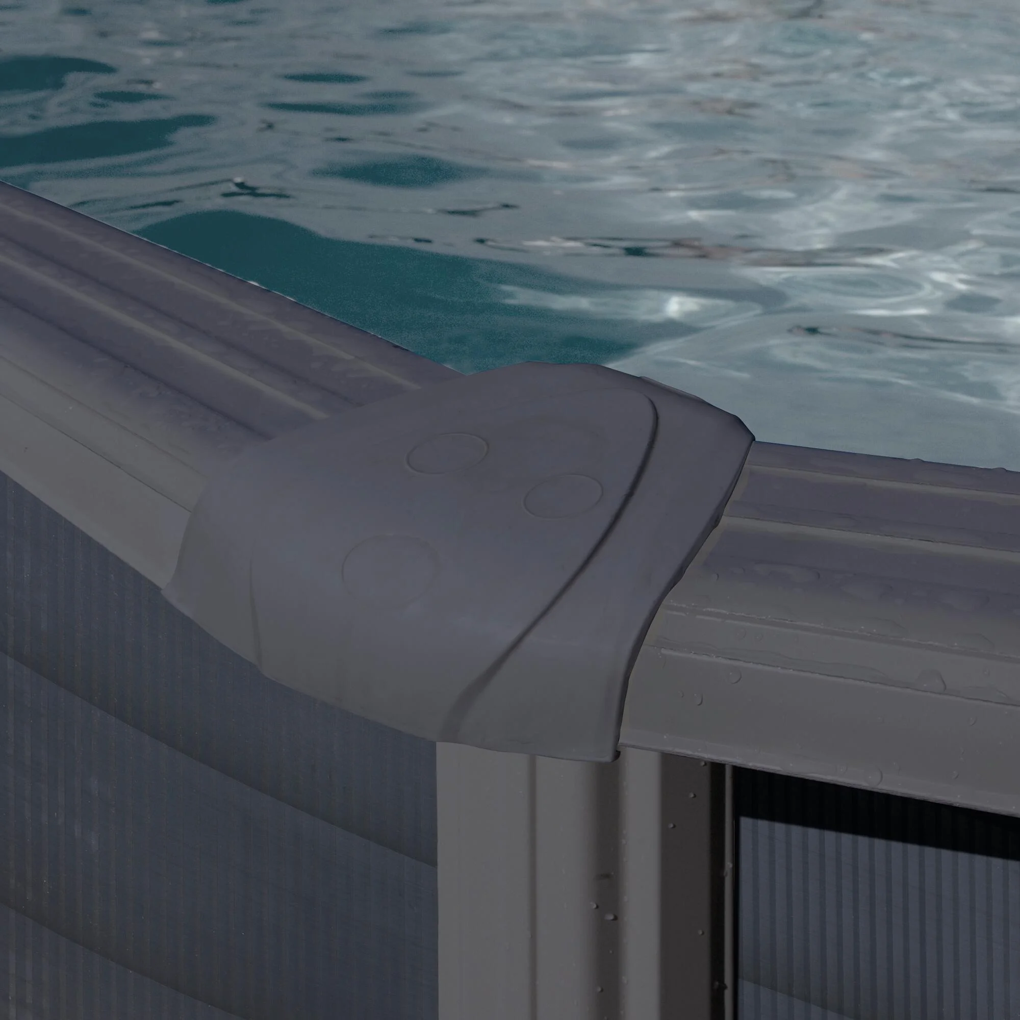 Piscina fuori terra rigida GRE Kea grigio L int 7.3 x 3.75 m 3
