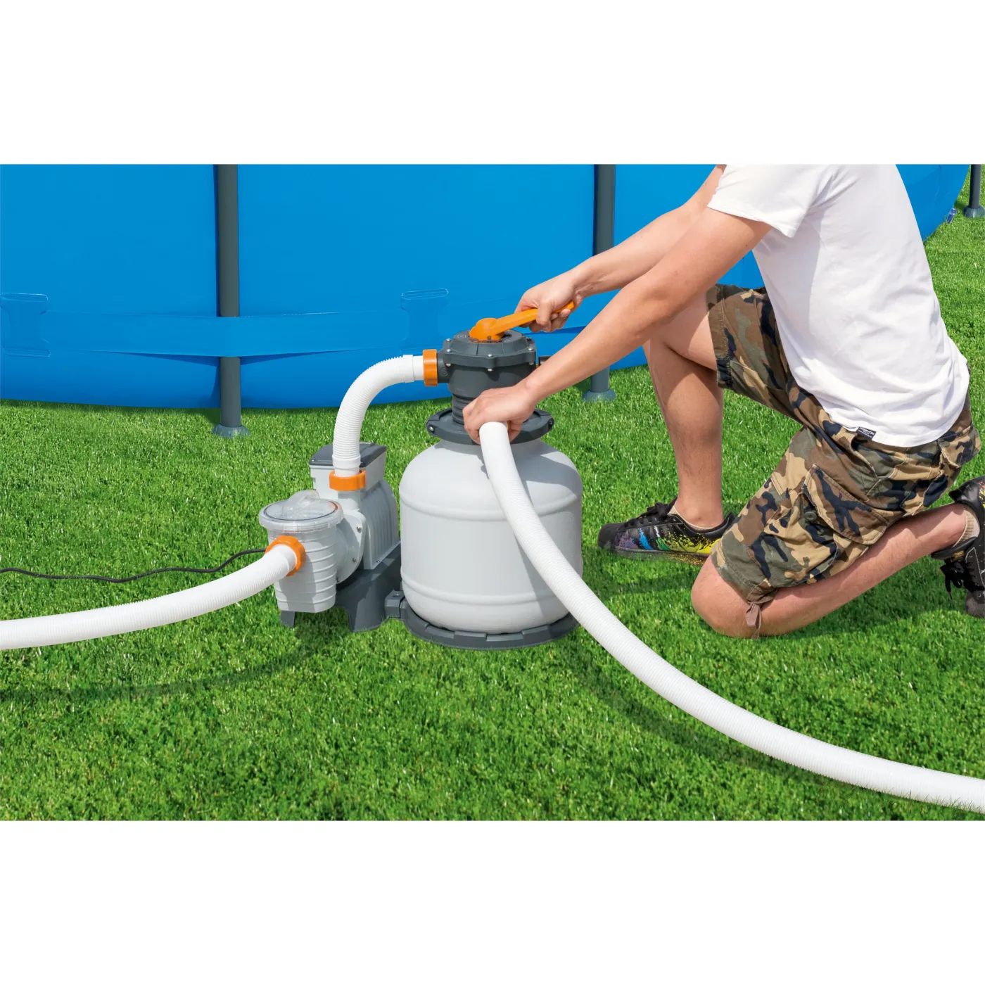 Filtro a sabbia per piscina BESTWAY 0.4 cv Flowclear 8.327 L/h 2