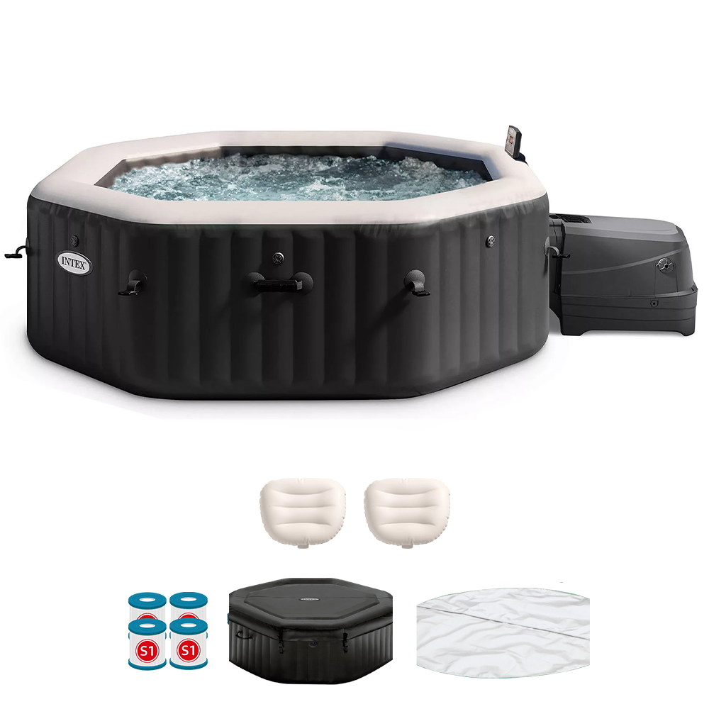 Intex Ottagonale Jet & Bubble Deluxe 28462EX - Ø218x71 cm - Piscina idromassaggio spa
