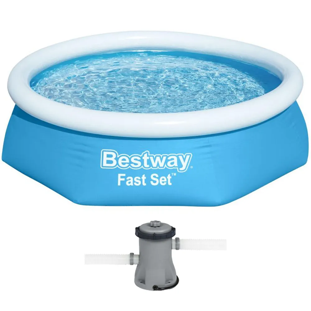 Bestway Fast Set 57450 - Ø244x61 cm - Piscina gonfiabile + Pompa filtro 16 W