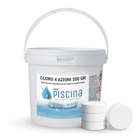 CLORO 4 AZIONI, Multiazione 200 gr per piscina