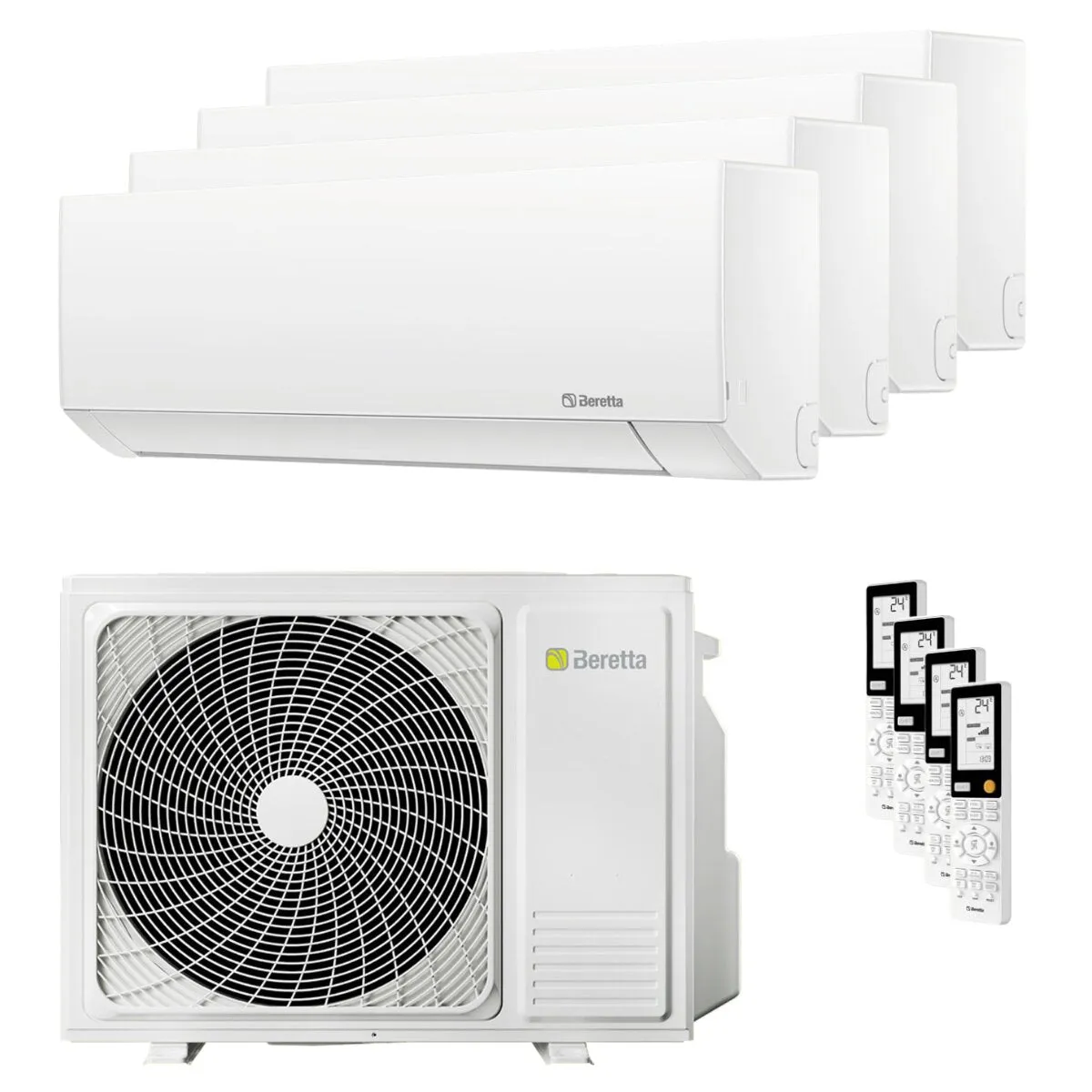 Condizionatore Beretta BREVA E quadri split 9000+9000+9000+9000 BTU inverter A++ unità esterna 7.5 kW