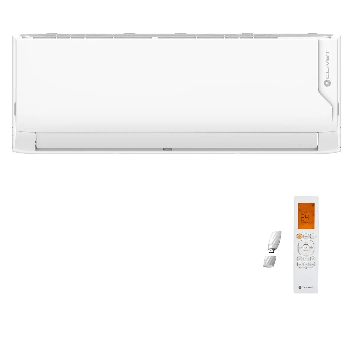 Condizionatore Clivet Cristallo 2 trial split 9000+12000+12000 BTU inverter A++ wifi unità esterna 7.9 kW 3