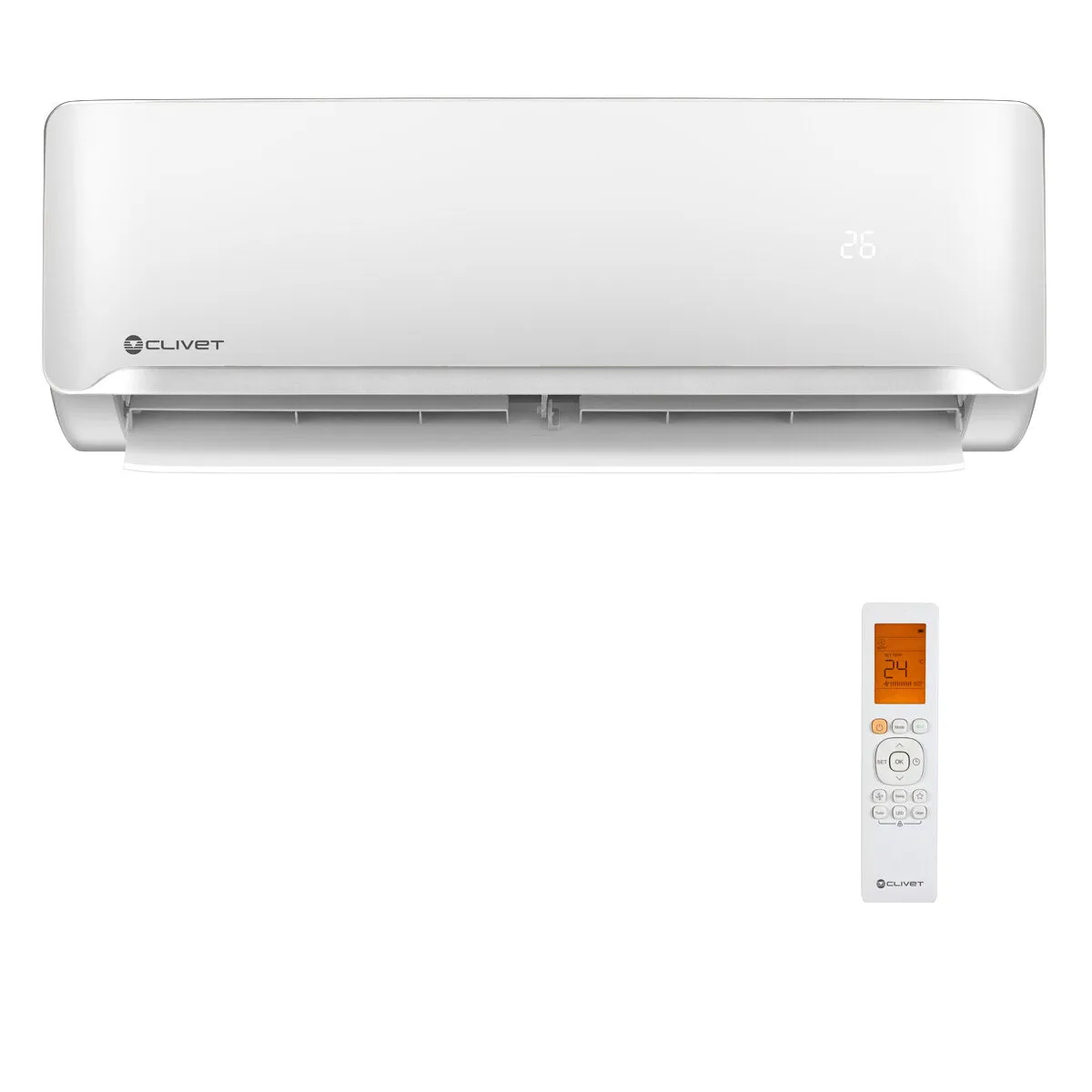 Condizionatore Clivet Essential 2 dual split 12000+12000 BTU inverter A+ unità esterna 5,3 kW 2