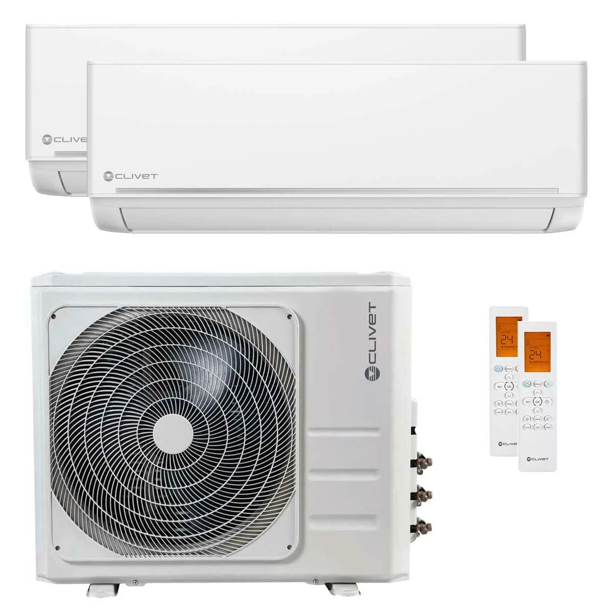 Condizionatore Clivet EZCool dual split 18000+18000 BTU inverter A unità esterna 12.3 kW