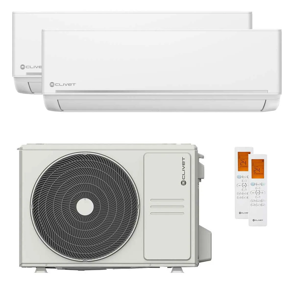 Condizionatore Clivet EZCool dual split 9000+12000 BTU inverter A+ unità esterna 5.3 kW