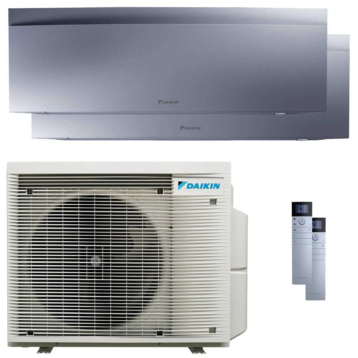 Condizionatore Daikin Emura 3 dual split 15000+15000 BTU inverter A+ wifi unità esterna 7.8 kW Silver