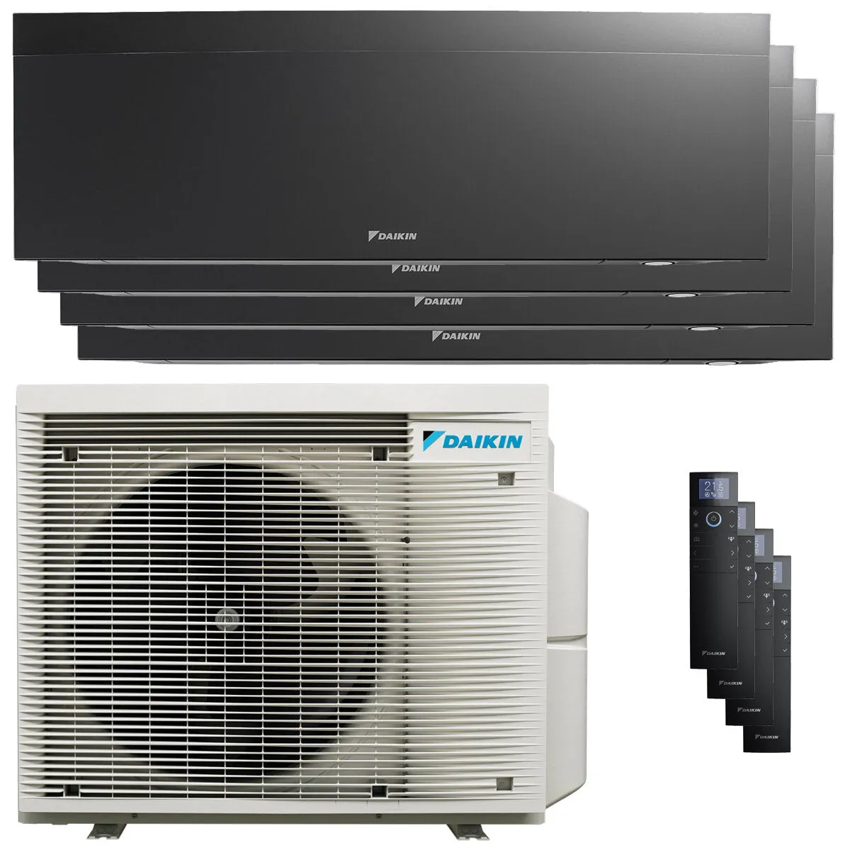 Condizionatore Daikin Emura 3 quadri split 7000+7000+9000+12000 BTU inverter A+ wifi unità esterna 6.8 kW Nero
