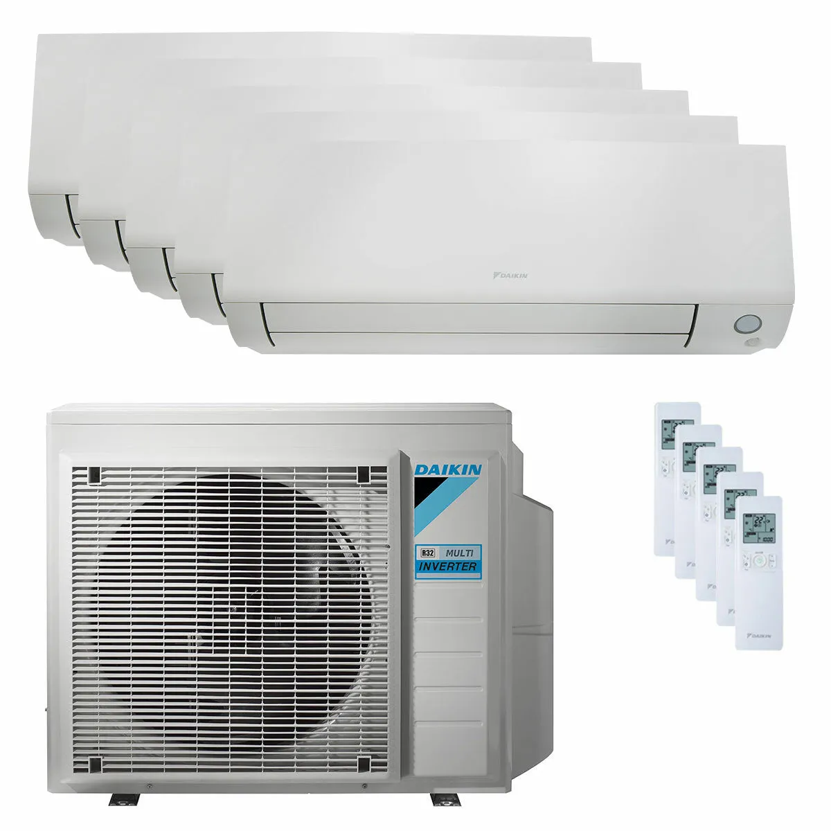 Condizionatore Daikin Perfera All Seasons penta split 9000+9000+9000+9000+18000 BTU inverter A++ wifi unità esterna 7.8 kW