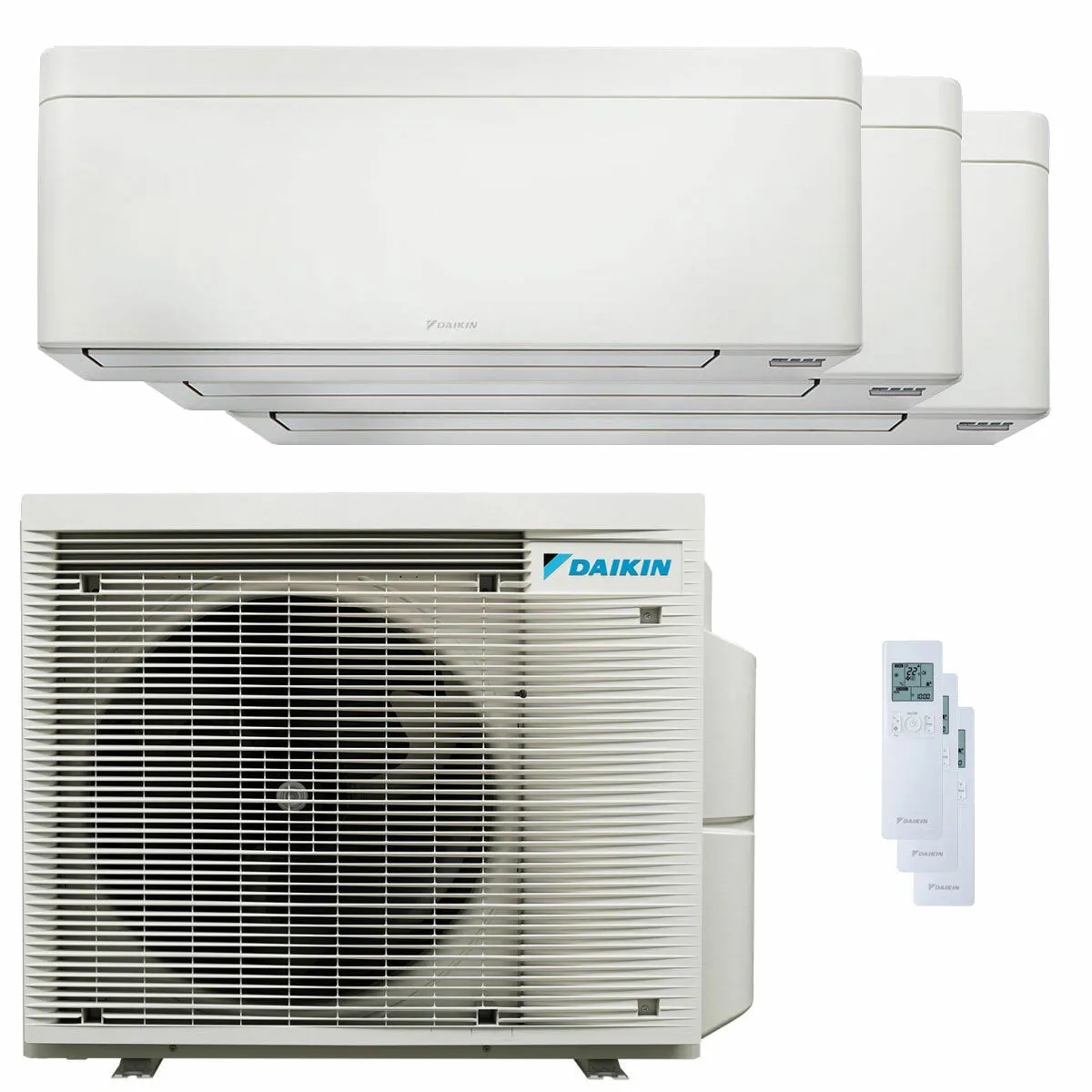 Condizionatore Daikin Stylish Bianco trial split 12000+15000+18000 BTU inverter A++ wifi unità esterna 7.4 kW