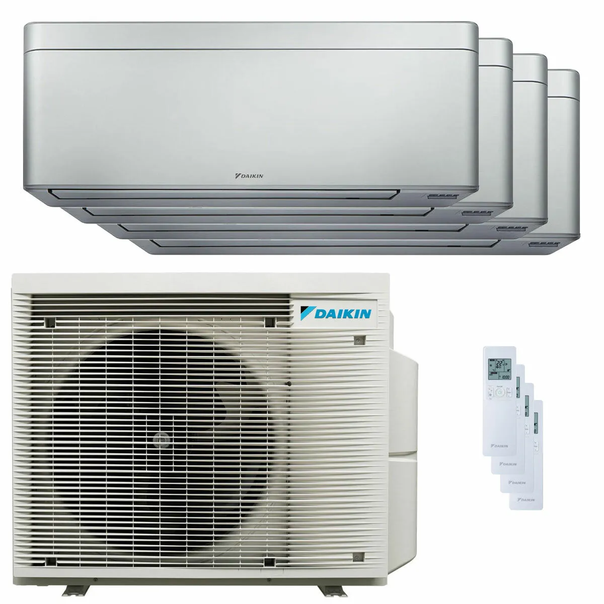 Condizionatore Daikin Stylish Silver quadri split 9000+9000+12000+18000 BTU inverter A++ wifi unità esterna 7.4 kW