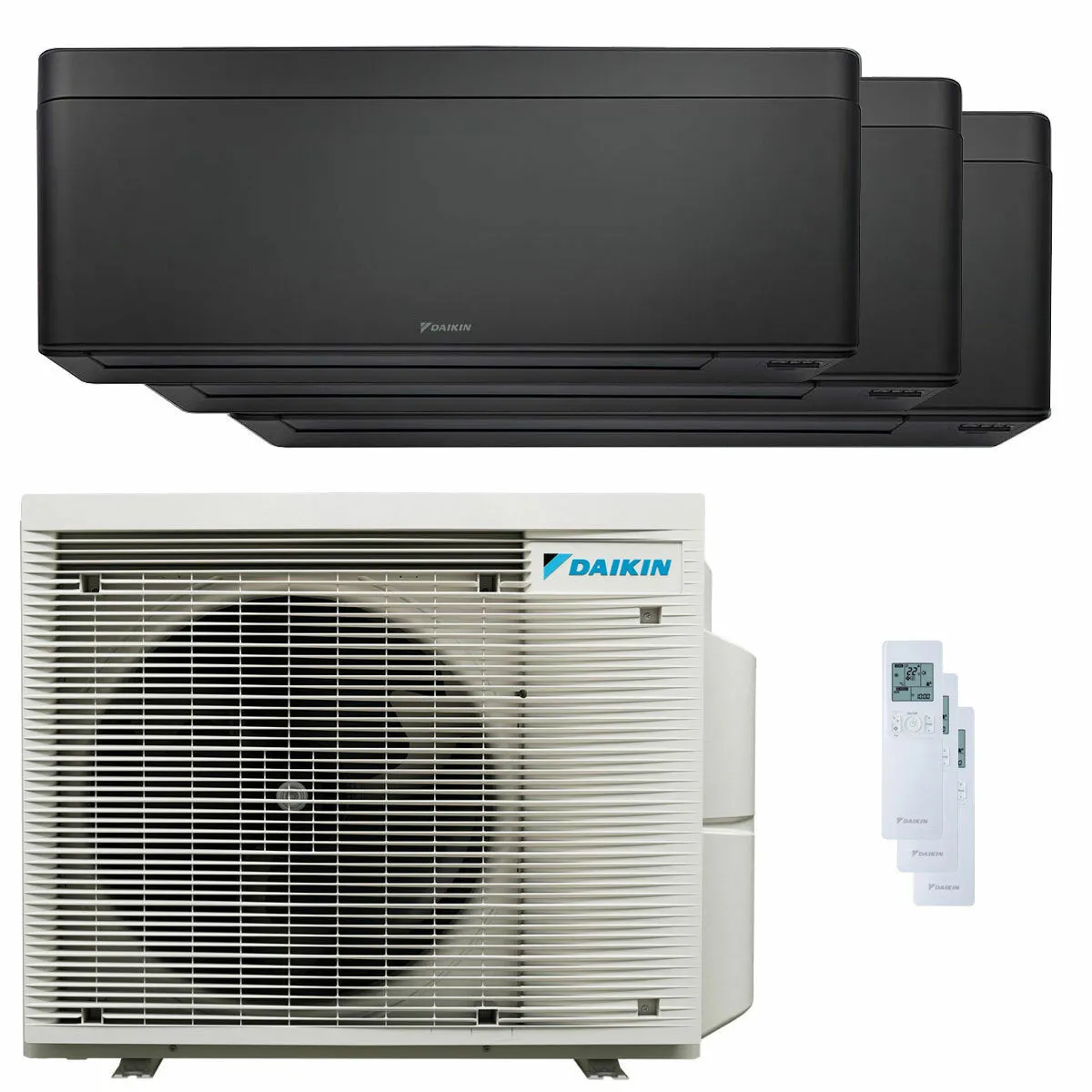 Condizionatore Daikin Stylish Total Black trial split 7000+9000+15000 BTU inverter A+++ wifi unità esterna 5 kW