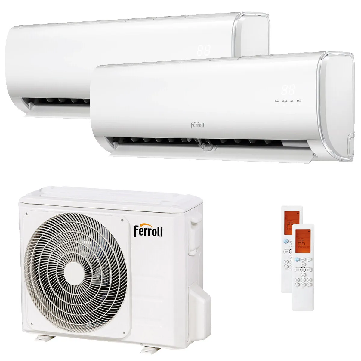 Condizionatore Ferroli Giada dual split 12000+18000 BTU inverter A wifi unità esterna 7.9 kW
