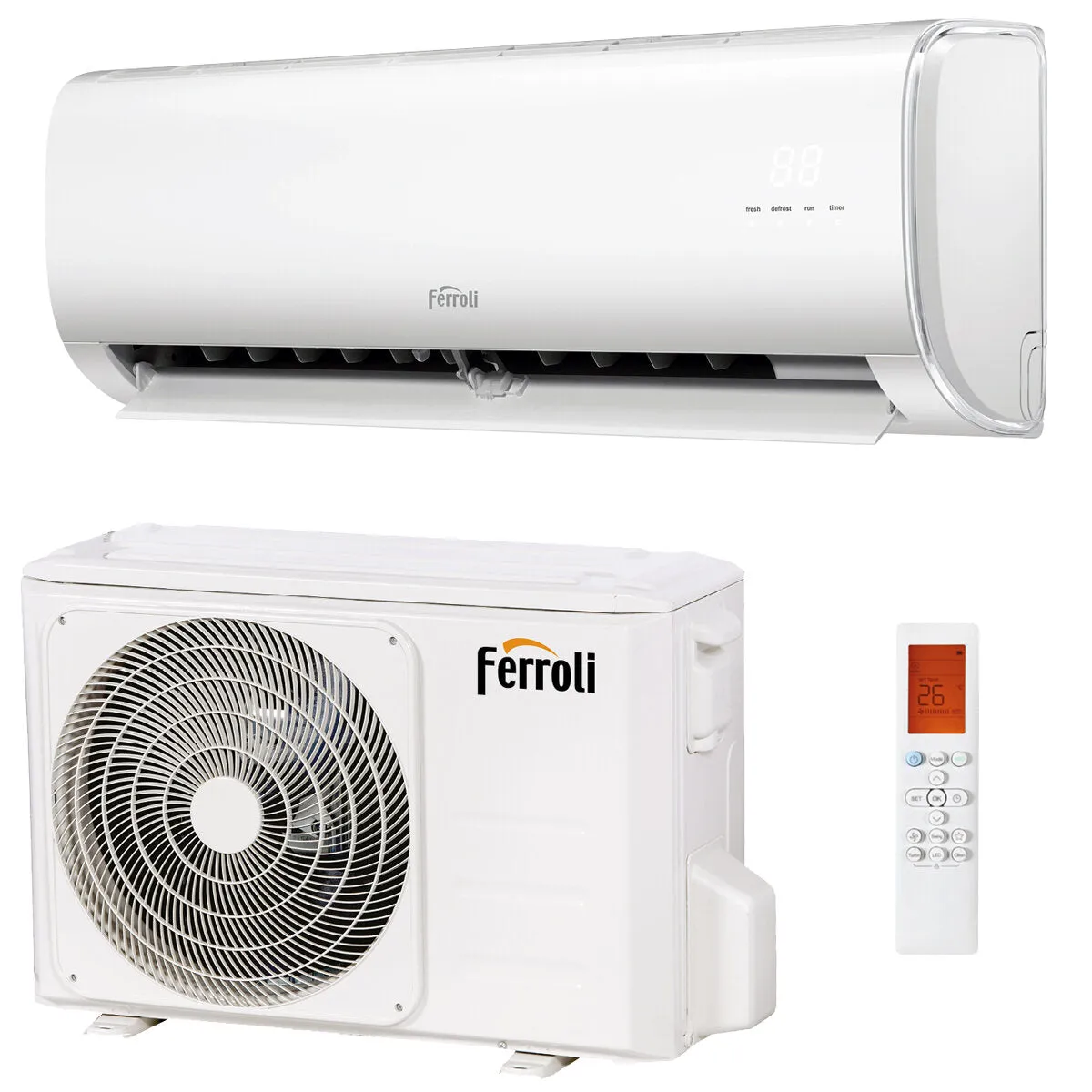 Condizionatore Ferroli Giada S 9000 BTU R32 Inverter Classe A++ Wifi