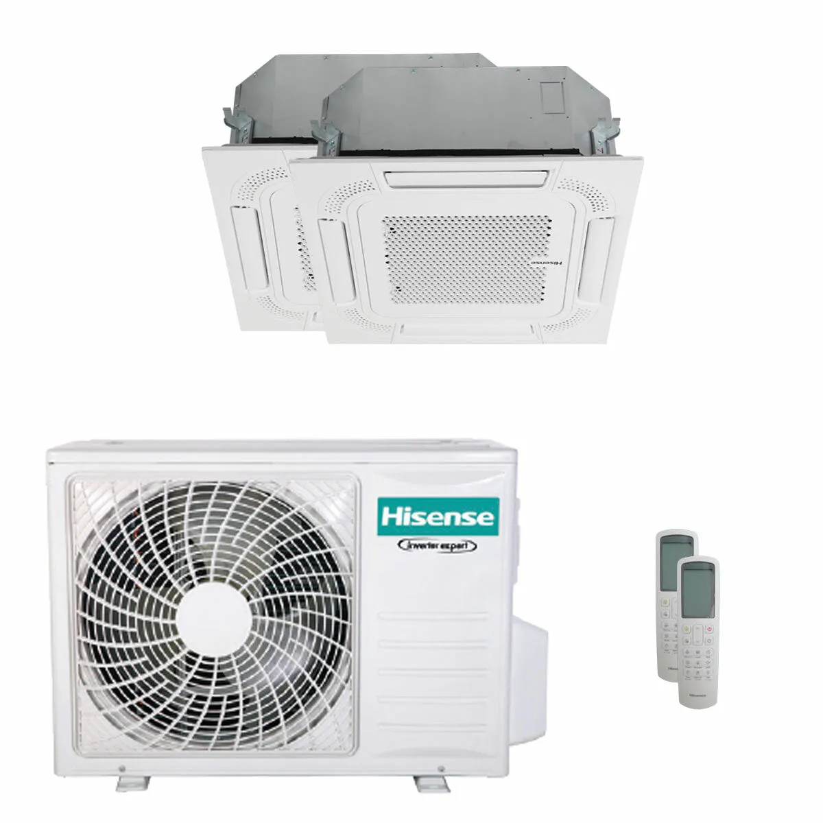 Condizionatore Hisense Cassetta ACT dual split 9000+18000 BTU inverter A++ unità esterna 5.5 kW