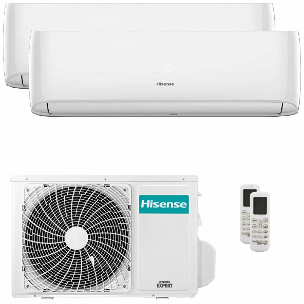 Condizionatore Hisense Hi-Comfort 2025 dual split 12000+18000 BTU inverter A++ wifi unità esterna 5.5 kW