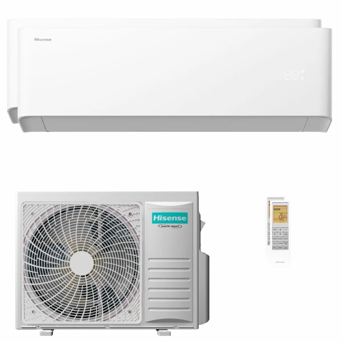 Condizionatore Hisense Uni HB dual split 12000+18000 BTU inverter A++ wifi unità esterna 6.3 kW
