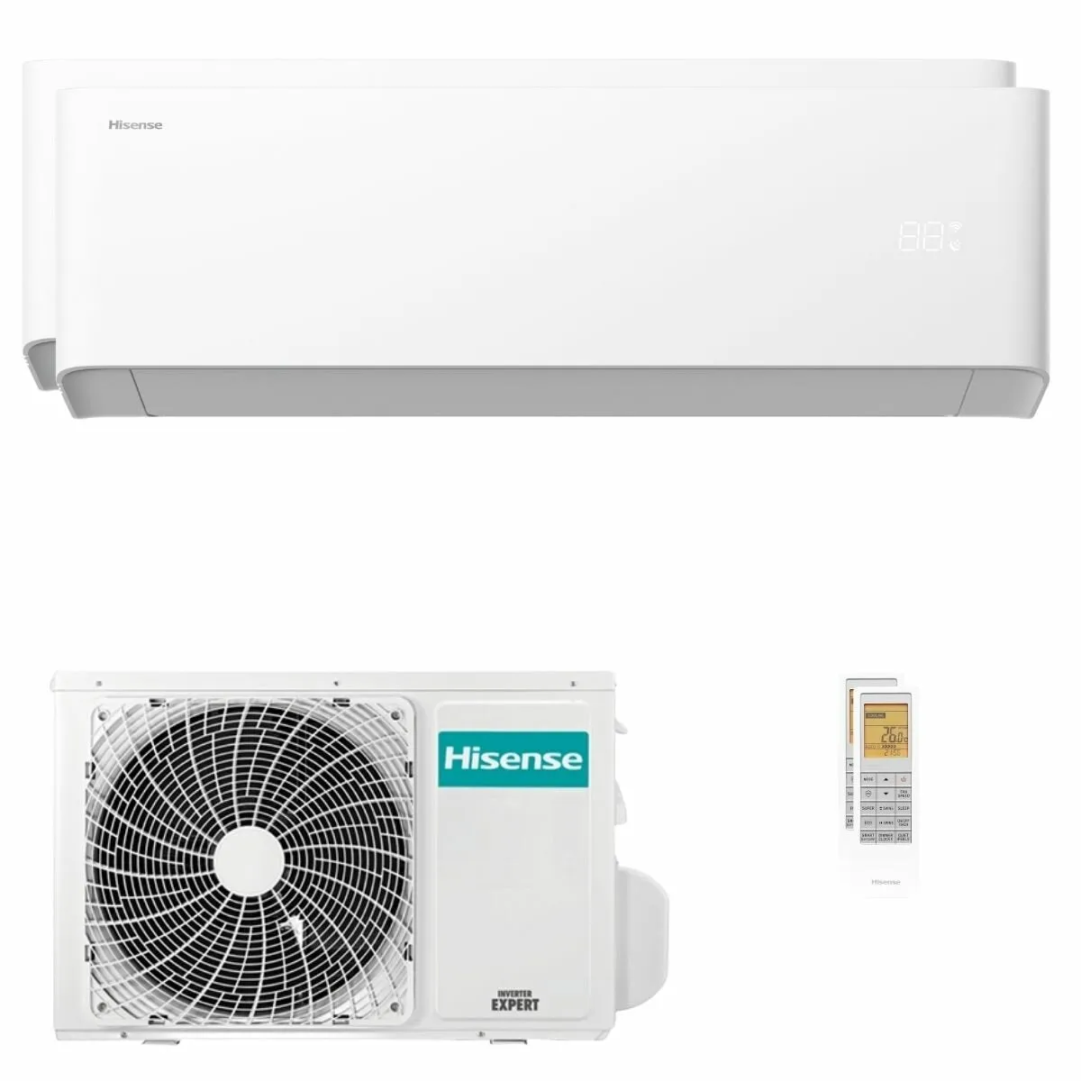 Condizionatore Hisense Uni HB dual split 7000+12000 BTU inverter A++ wifi unità esterna 4.1 kW