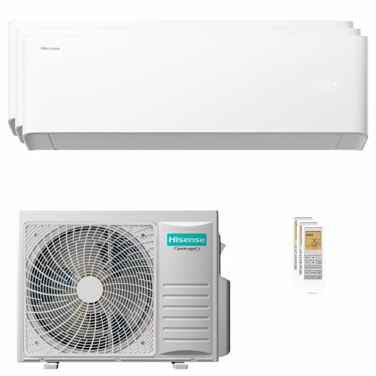 Condizionatore Hisense Uni HB trial split 7000+12000+12000 BTU inverter A++ wifi unità esterna 6.3 kW