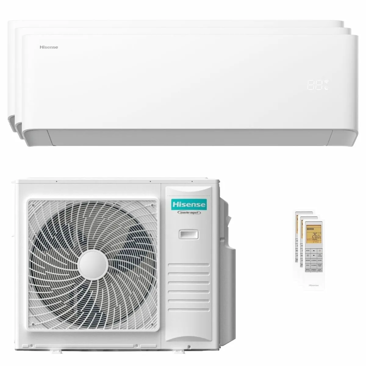 Condizionatore Hisense Uni HB trial split 9000+12000+24000 BTU inverter A++ wifi unità esterna 10 kW