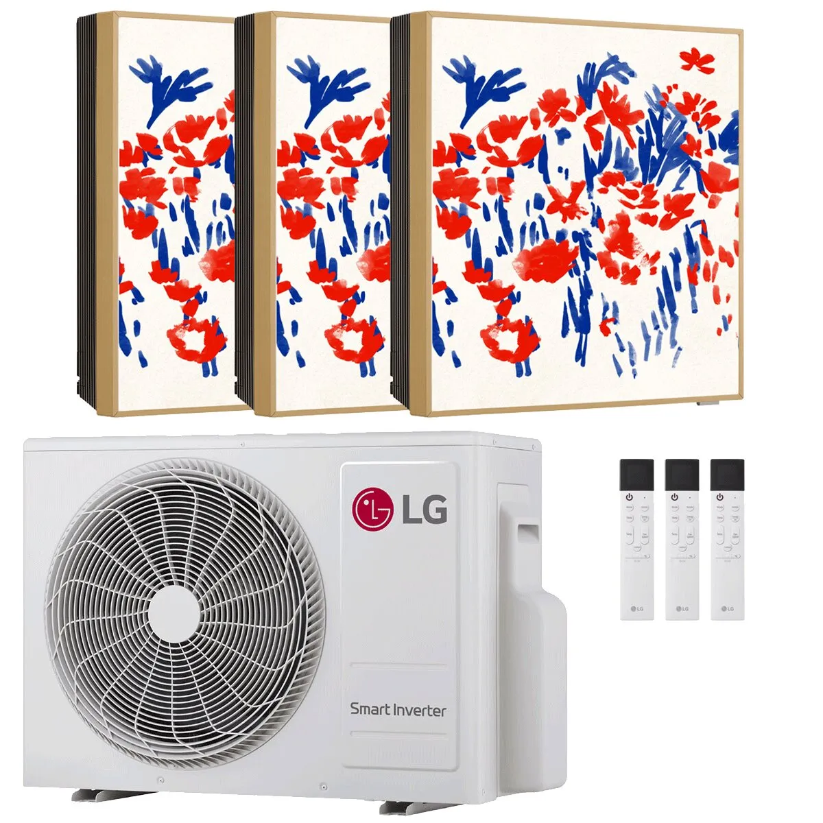 Condizionatore LG ARTCOOL Gallery PHOTO trial split 9000+9000+12000 BTU inverter A+++ wifi unità esterna 6.15 kW