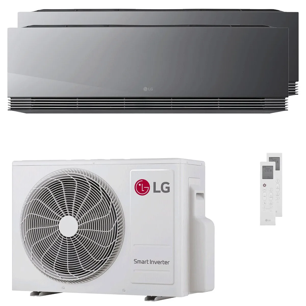 Condizionatore LG ARTCOOL Mirror AI dual split 12000+18000 BTU inverter A+++ wifi unità esterna 5.3 kW