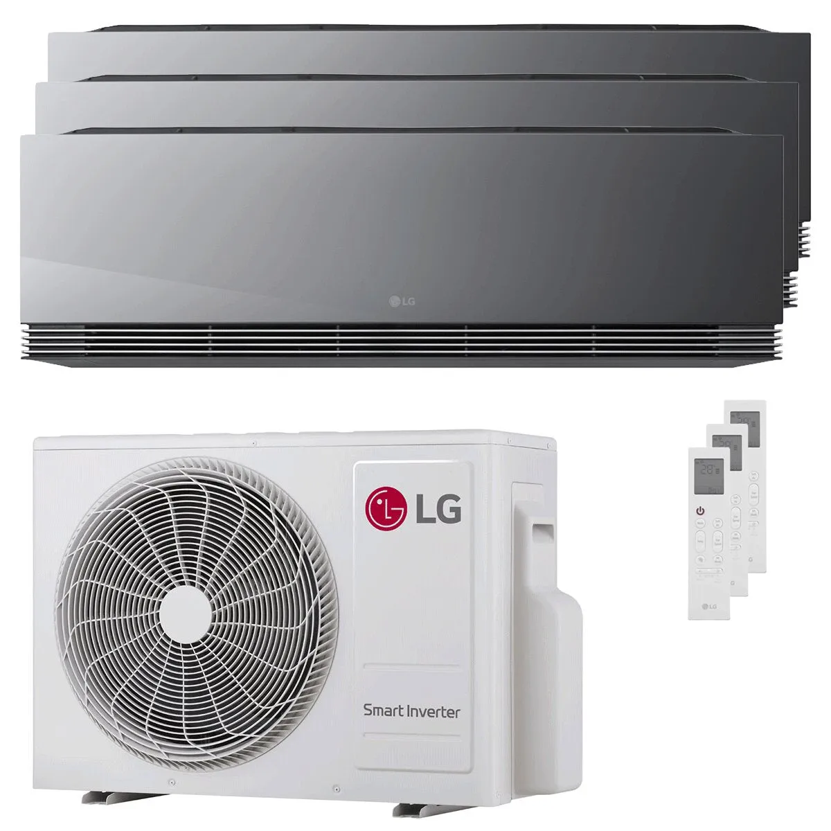Condizionatore LG ARTCOOL Mirror AI trial split 9000+12000+12000 BTU inverter A+++ wifi unità esterna 6.15 kW