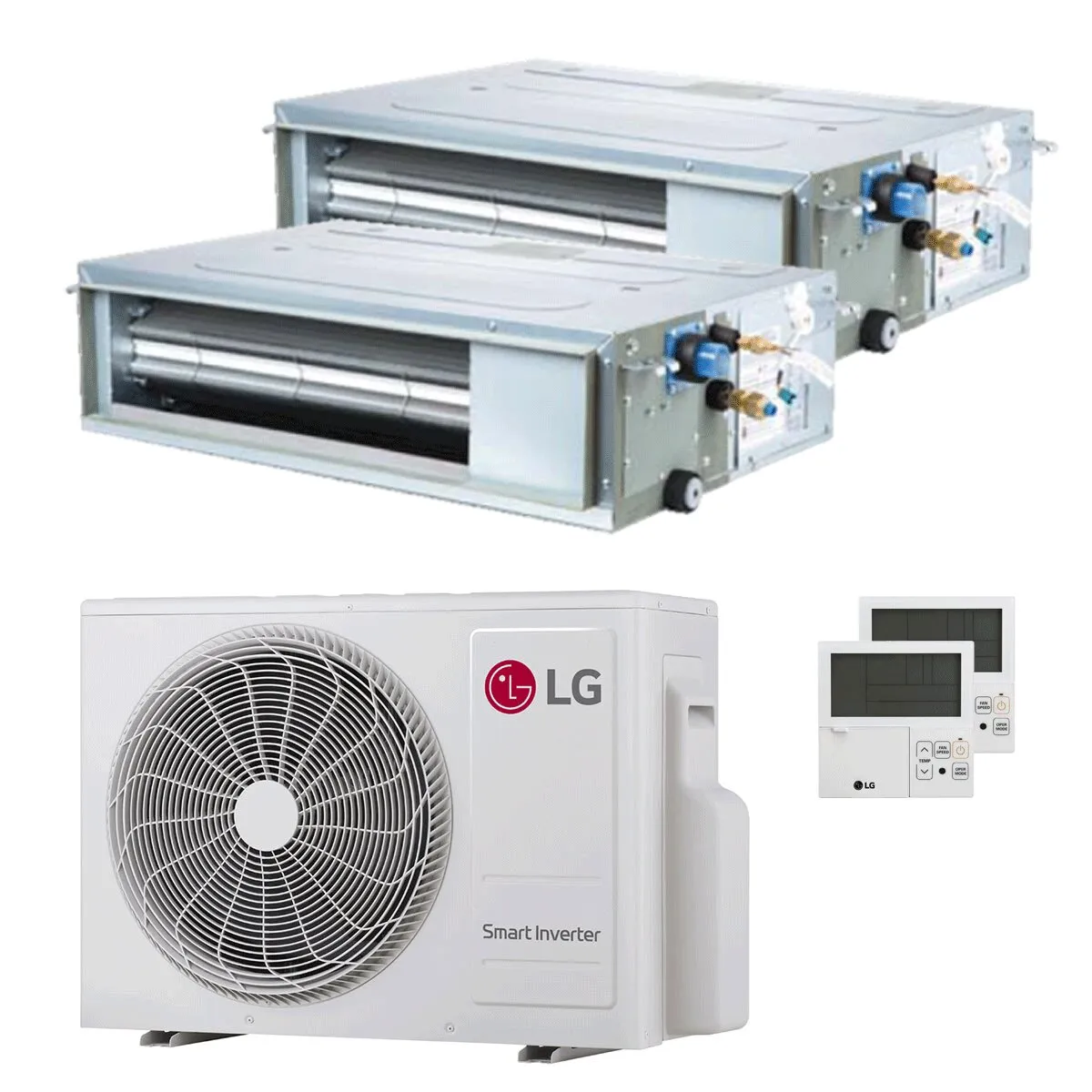 Condizionatore LG Canalizzabile CL dual split 9000+12000 BTU inverter A+++ unità esterna 4.1 kW