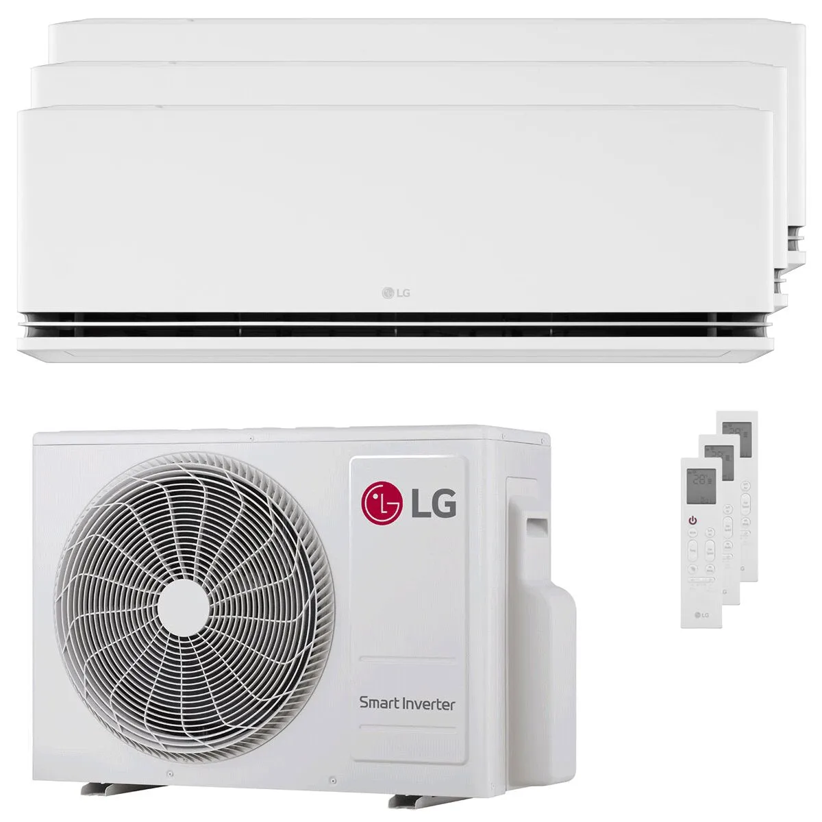 Condizionatore LG DUALCOOL Deluxe AI trial split 9000+9000+12000 BTU inverter A+++ wifi unità esterna 6.15 kW