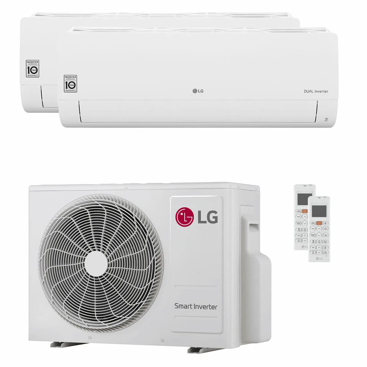 Condizionatore LG DUALCOOL Libero Smart dual split 12000+18000 BTU inverter A+++ wifi unità esterna 5.2 kW
