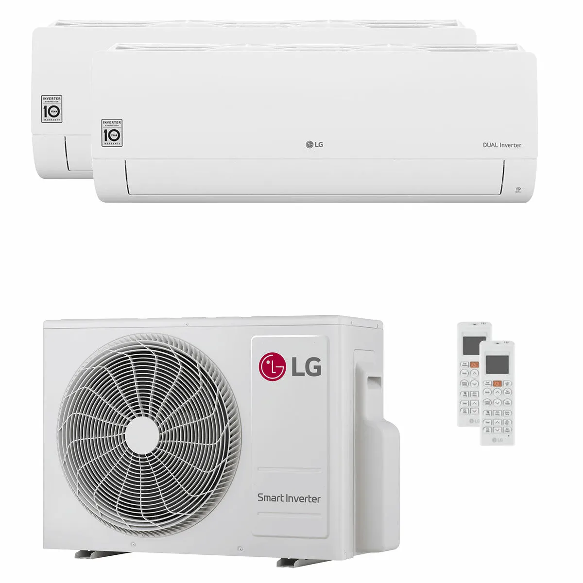Condizionatore LG DUALCOOL Libero Smart dual split 9000+9000 BTU inverter A+++ wifi unità esterna 4.1 kW