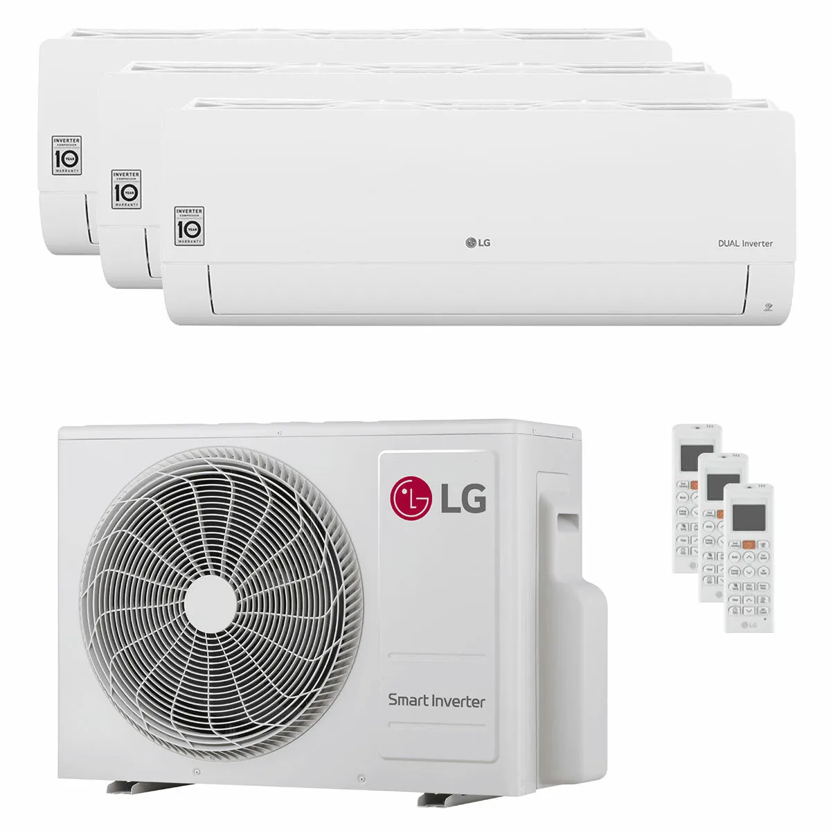 Condizionatore LG DUALCOOL Libero Smart trial split 7000+7000+9000 BTU inverter A+++ wifi unità esterna 5.2 kW