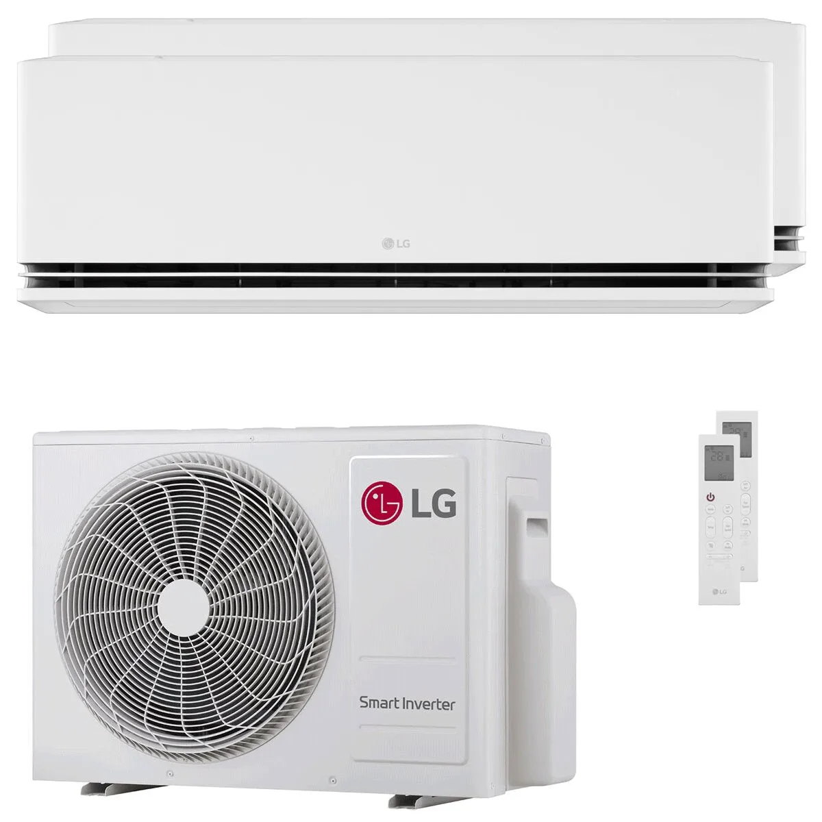 Condizionatore LG DUALCOOL Premium AI dual split 12000+12000 BTU inverter A+++ wifi unità esterna 5.3 kW