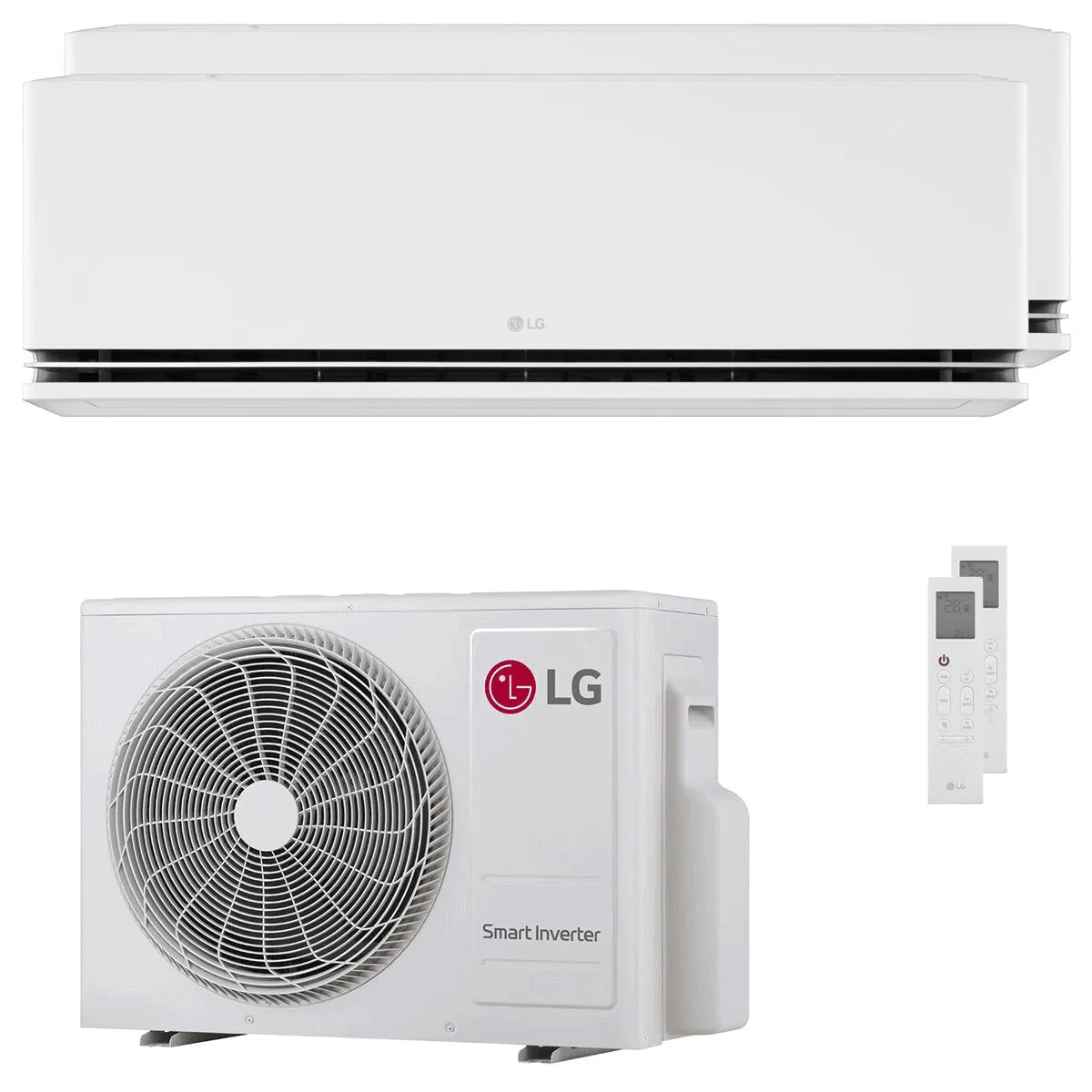 Condizionatore LG DUALCOOL Premium AI dual split 12000+12000 BTU inverter A+++ wifi unità esterna 4.7 kW