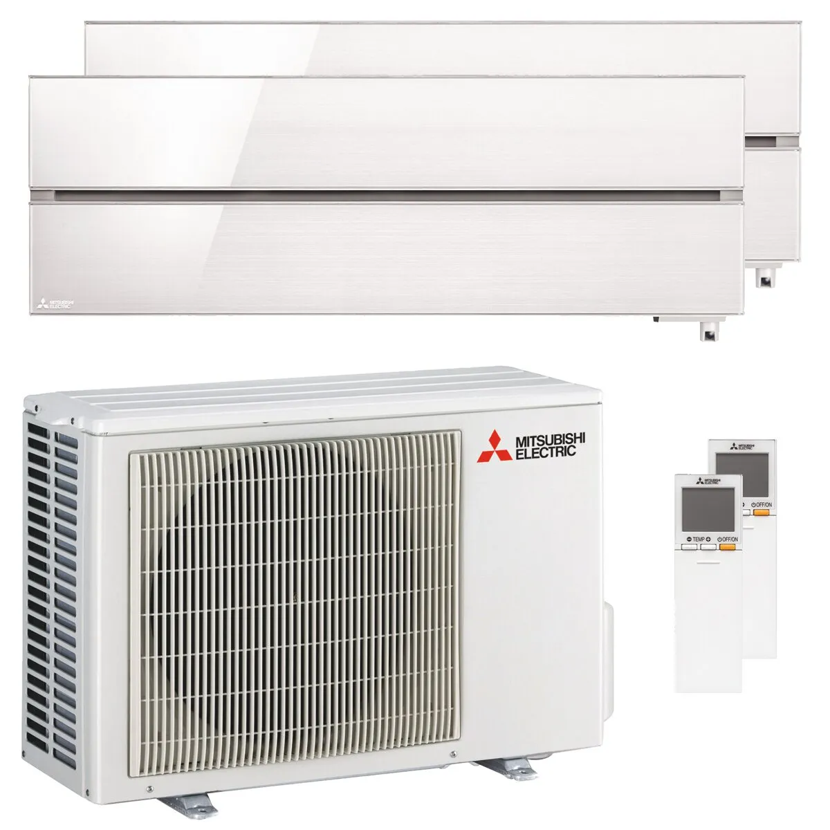 Condizionatore Mitsubishi Electric Kirigamine Style MSZ-LN dual split 9000+9000 BTU inverter B wifi unità esterna 3.3 kW Bianco