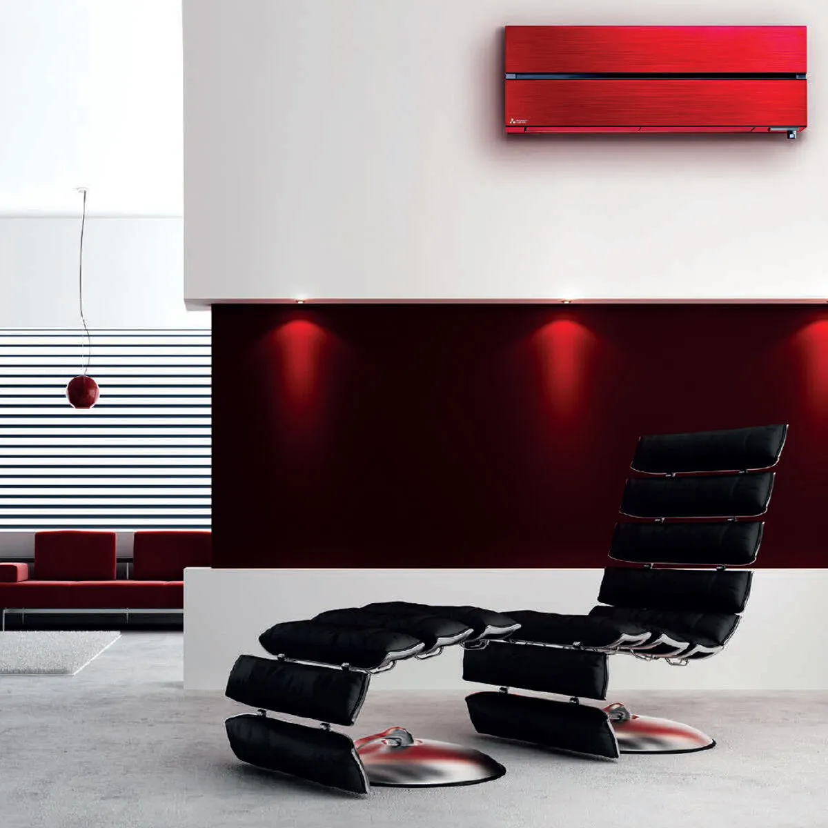 Condizionatore Mitsubishi Electric Kirigamine Style MSZ-LN dual split 9000+9000 BTU inverter A++ wifi esterna 4,2 kW rosso 2