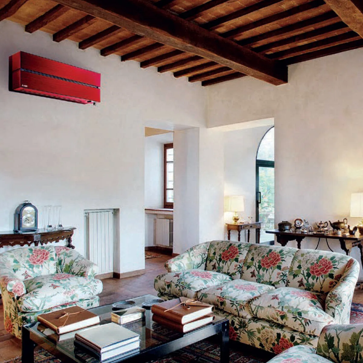 Condizionatore Mitsubishi Electric Kirigamine Style MSZ-LN dual split 9000+9000 BTU inverter A++ wifi esterna 4,2 kW rosso 3