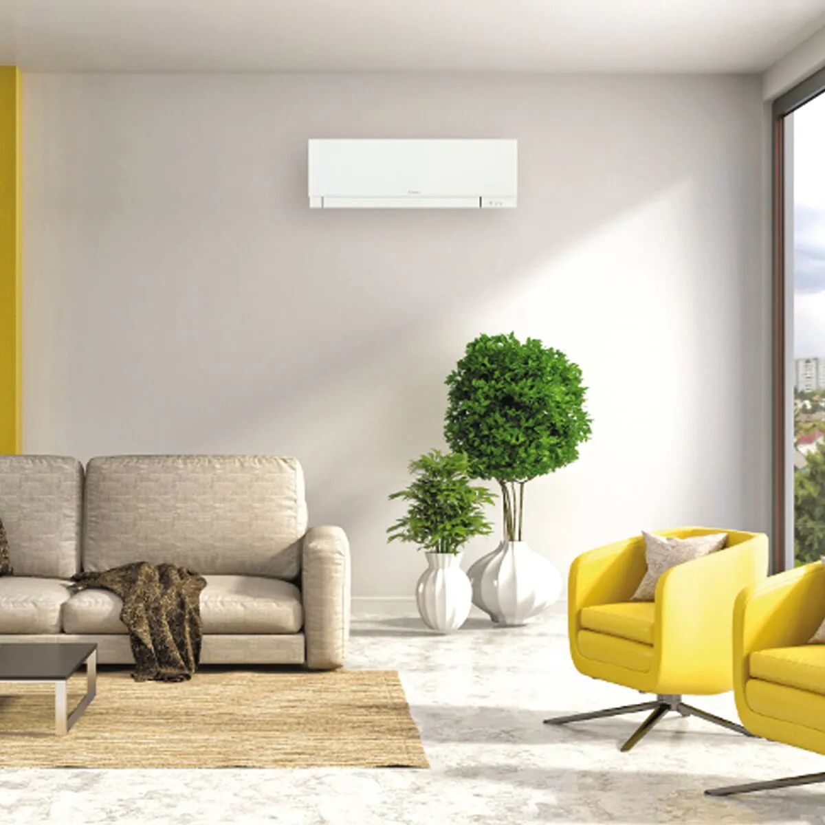 Condizionatore Mitsubishi Electric Kirigamine Zen MSZ-EF trial split 9000+9000+12000 BTU inverter A++ wifi esterna 5,4 kW bianco 2