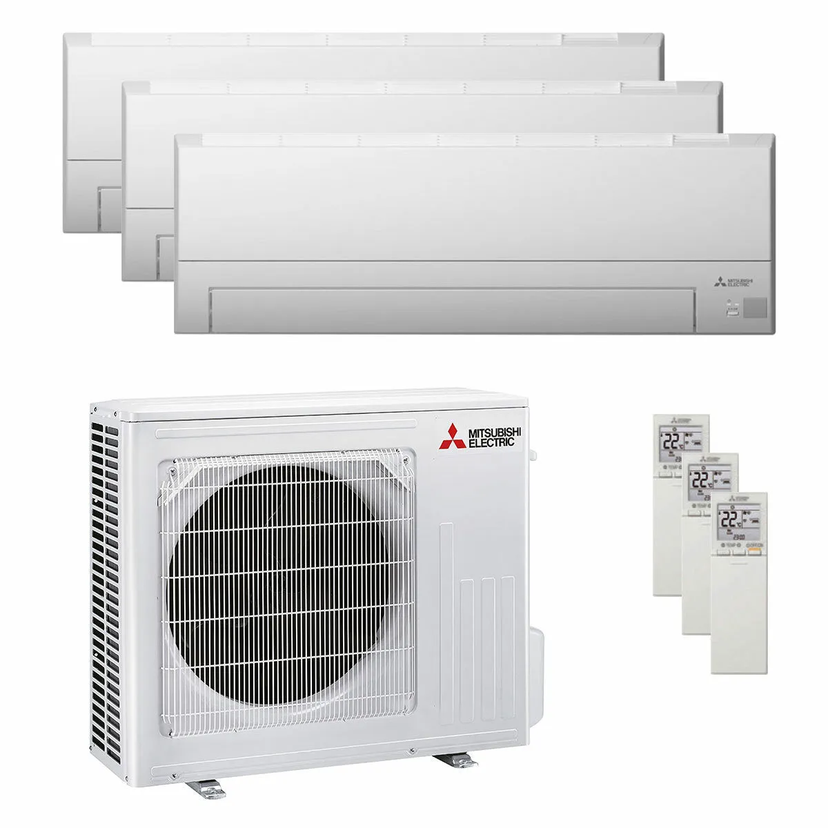 Condizionatore Mitsubishi Electric Serie Bt trial split 9000+9000+9000 BTU R32 Inverter A++ WiFi unità esterna 5.4 kW