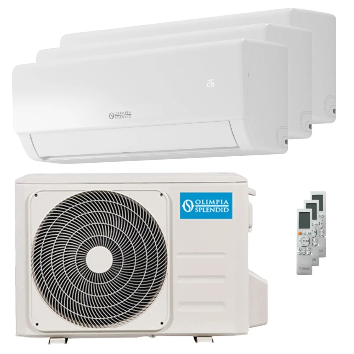 Condizionatore Olimpia Splendid Nexya S5 E Inverter trial split 9000+9000+18000 BTU inverter A++ wifi unità esterna 8.2 kW