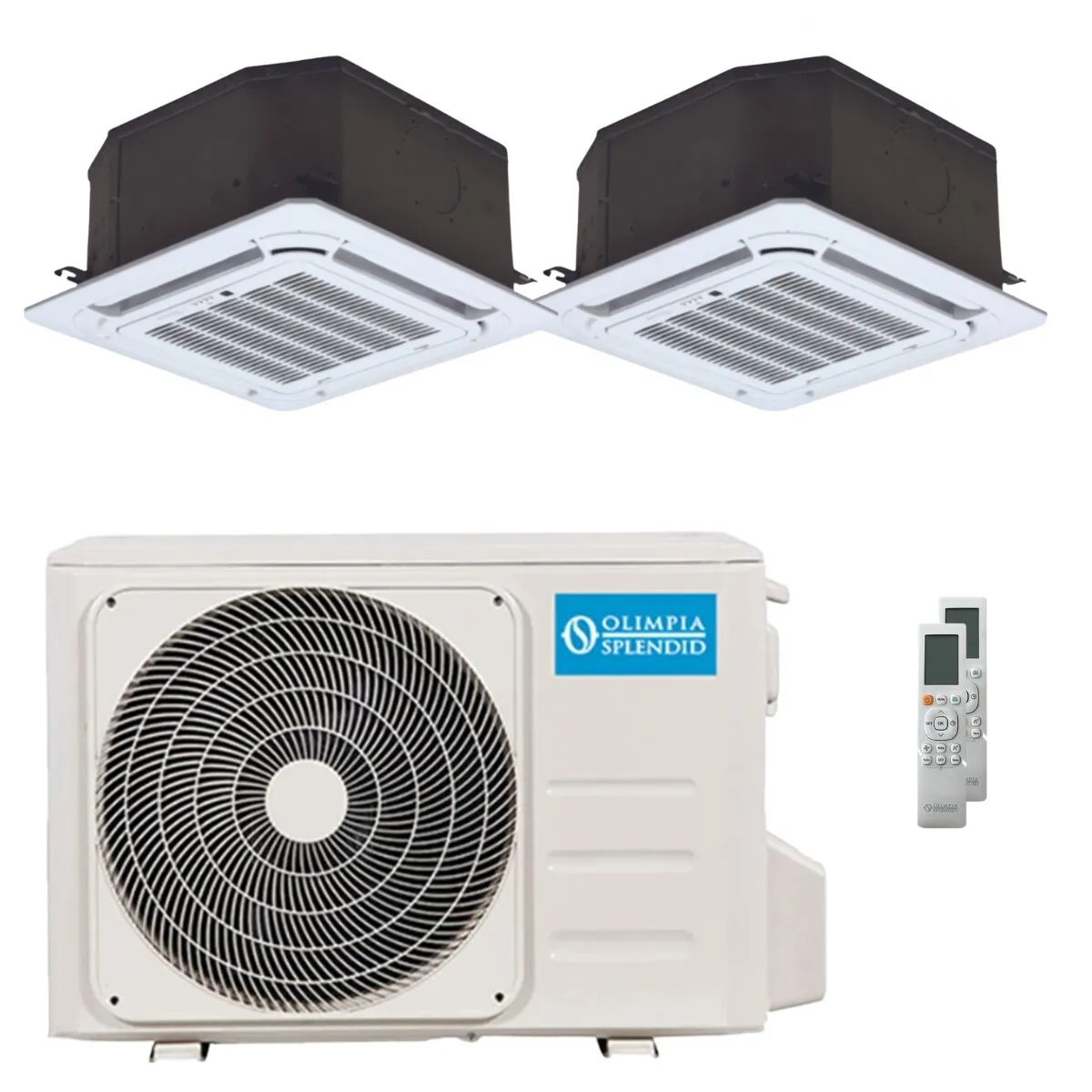 Condizionatore Olimpia Splendid Nexya S6 E Cassette dual split 9000+18000 BTU inverter A++ unità esterna 8.2 kW