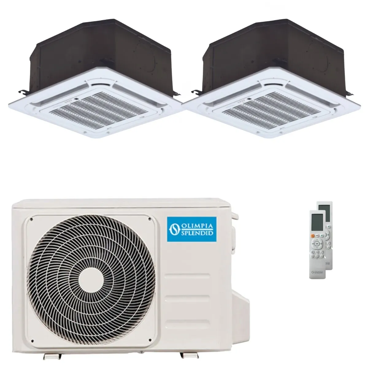 Condizionatore Olimpia Splendid Nexya S6 E Cassette dual split 9000+9000 BTU inverter A++ unità esterna 5.3 kW